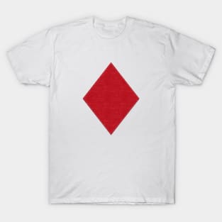 Red Diamond Faux Felt | Deck of Cards Style | Cherie's Art (c)2020 T-Shirt